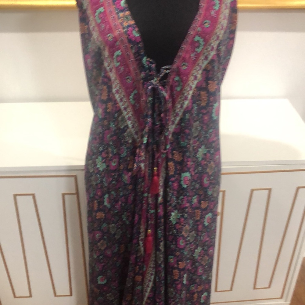 Silk Floral Maxi Dress - One Size - Picture 3 of 8